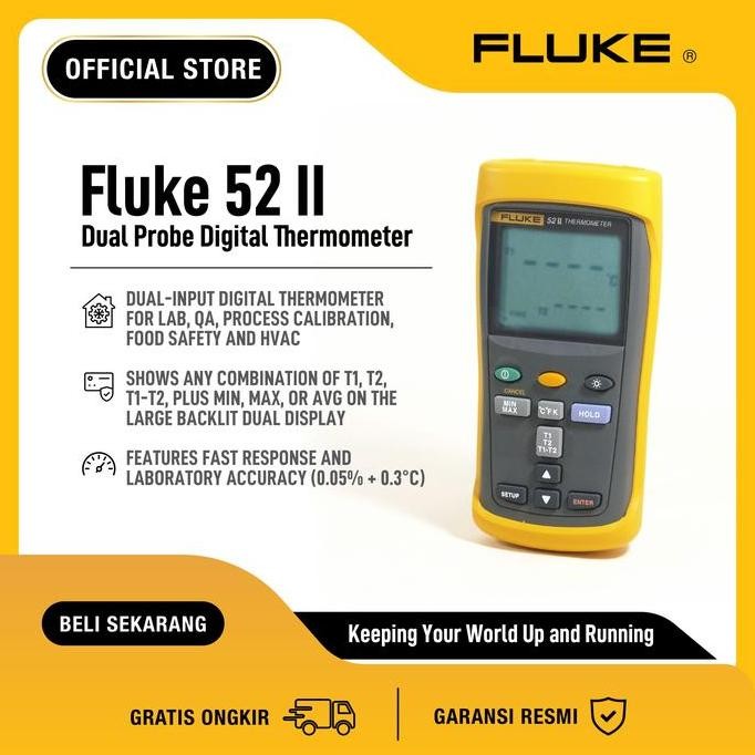 FLUKE 52 II Dual Probe Digital Thermometer