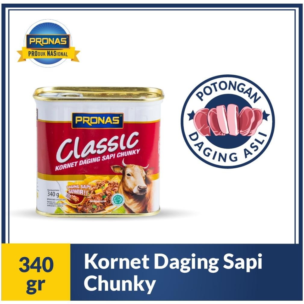 

READY STOK Pronas Kornet Sapi dengan Daging Suwir 340 g (CHUNKY) Siap kirim