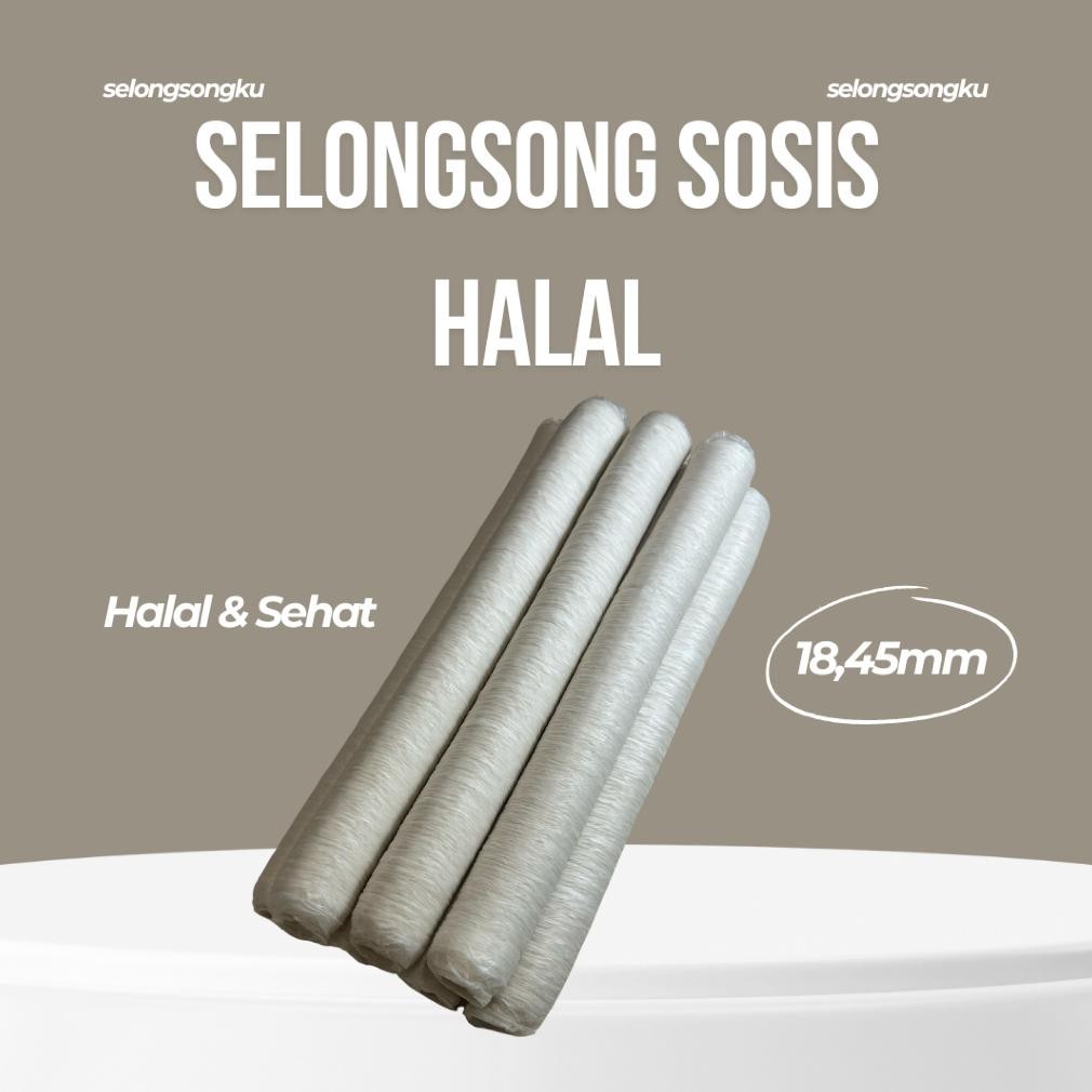 

18.45 mm CLEAR Casing Kulit Selongsong Sosis Kolagen Collagen Colagen Edible Halal Food Grade