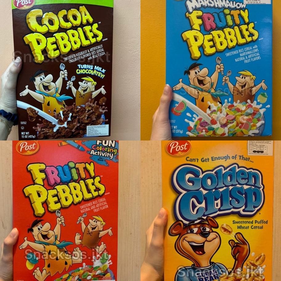 

Post Fruity Pebbles Sweetened Rice Cereal Fruit With Marshmallow Post Fruity Pebbles Post Cocoa Pebbles Cereal Sereal Usa