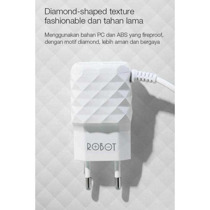 Charger Robot RT-K5 USB Adaptor HP 3 Output Casan Handphone 2.1 A Ori