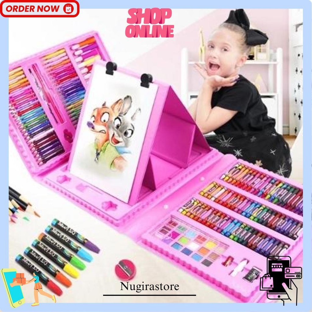 

Art Full Set Crayon 208 Pcs / Krayon Alat Lukis Anak Pensil Warna Cat Air Perlengkapan Mewarnai Set 150 Pcs Original Produk
