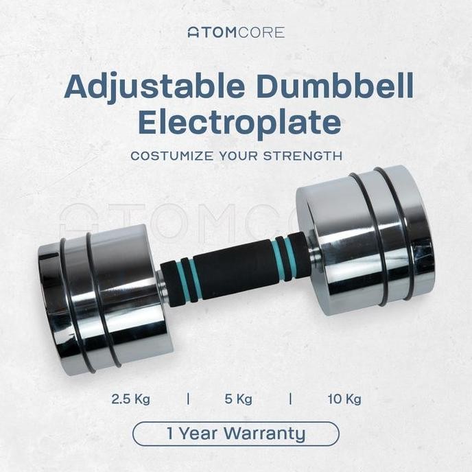 TERMURAH - Atomcore Adjustable Dumbbell Electroplate - Dumbbell 2.KG, KG, 0KG