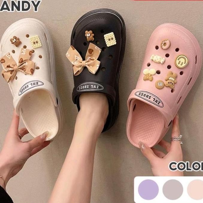 DR342>> sandal baim crocs wanita sandal baim sandal jiibitz