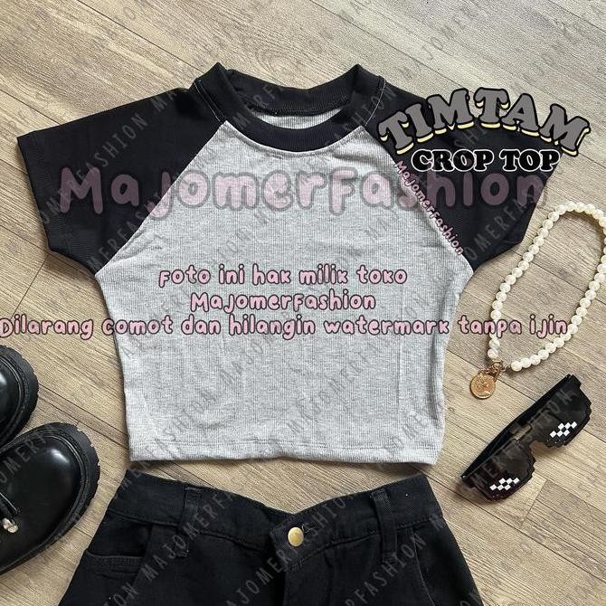 MAJOMER | TIMTAM BASIC RAGLAN CROP TOP