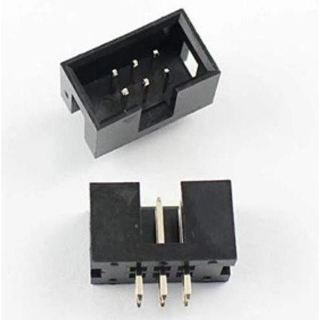Socket 2X3 Idc Straight 6Pin Soket 2X3 6 Pin Header Male Dc3-6P Lurus Allshop