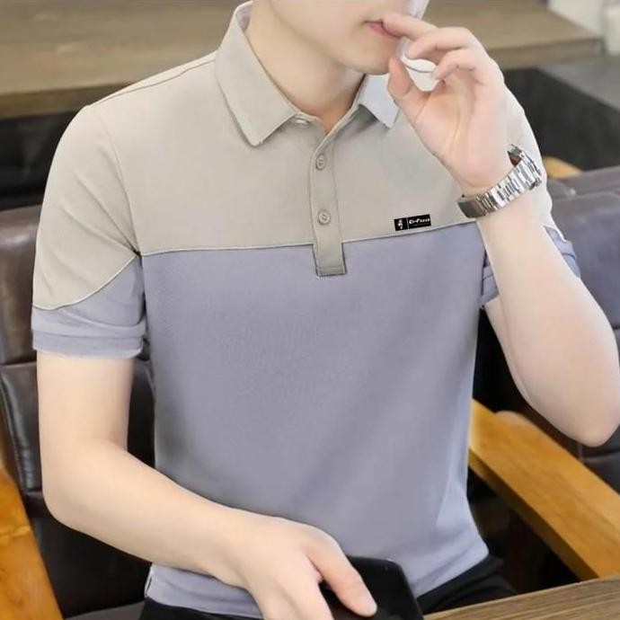 Kaos Polo Pria Model Korea Berkerah Premium Katun Combed 24S Original