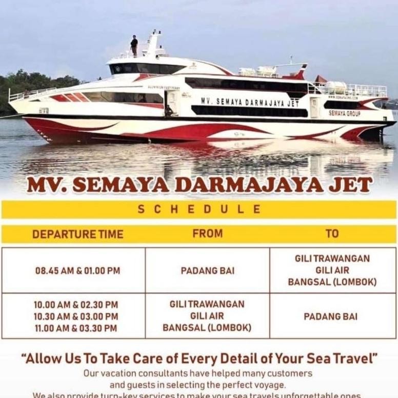 Tiket Fast Boat Dari Padangbai Bali Ke Gili Trawangan, Gili Air &  Lombok Dan Sebaliknya