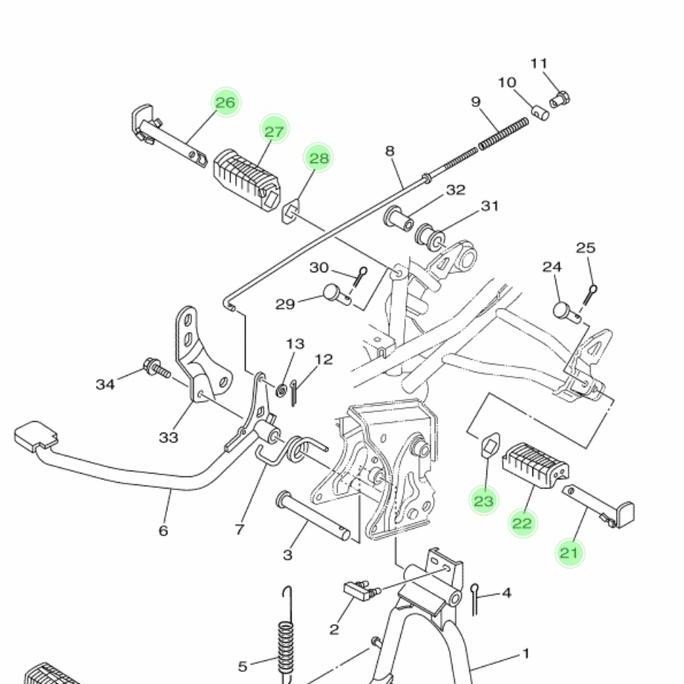 STEP BELAKANG SET KANAN KIRI VEGA ZR ORIGINAL YGP DISKON