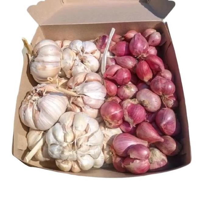

JR26 Bawang Merah 500gram dan bawang putih 500gram sudah bersih dan kering