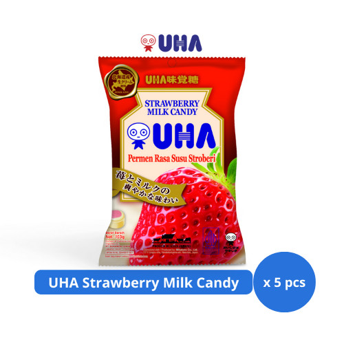 

UHA Strawberry Milk Candy 103gr x 5 pcs