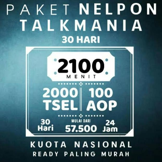 Paket Nelpon / Telpon Telkomsel Bulanan 1100 2300 6500 Menit Murah 24 Jam
