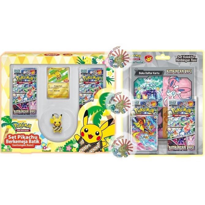 Kartu Pokemon TCG Set Kolektor Kilat Rasi Set Pikachu Charizard Gantungan Kunci Bimbingan Rasi Rare 