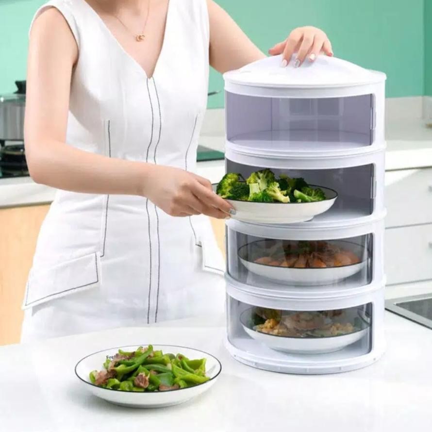 TUDUNG SAJI 4 SUSUN / RAK MAKANAN SUSUN / PENUTUP MAKANAN SUSUN