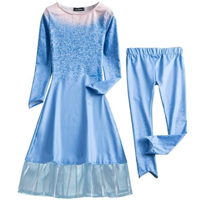 TERLARIS Frozen 2 elsa costume inner set kostum elsa frozen2 baju anak