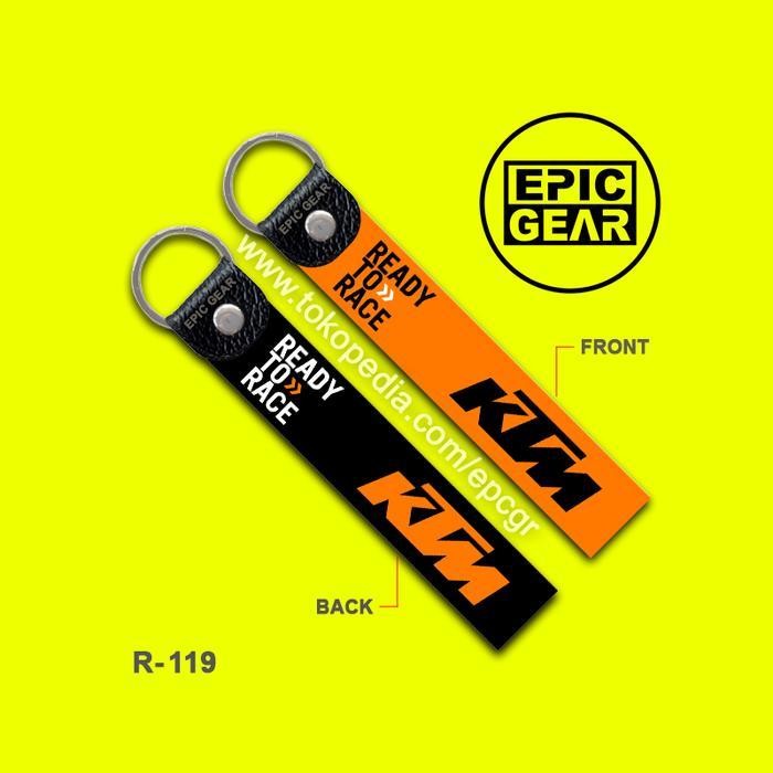 CCS HIGH QUALITY GANTUNGAN KUNCI KTM READY TO RACE PREMIUM KEYCHAIN SEPEDA MOTOR KEY CHAIN RING BAG 