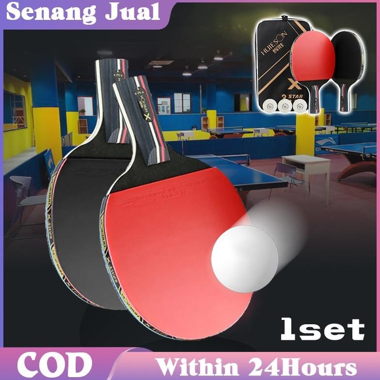 HUISHENG Set Bat Tenis Meja Original Pingpong Tenis Meja