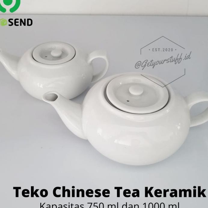 Chinese Teapot Teko Teh Poci Keramik Porcelain 750 Ml Dan 1 Ml