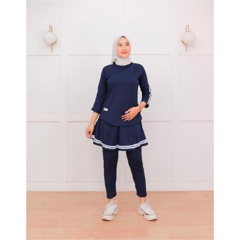 100% Ori Dgh-43 Setelan Senam Olahraga 1Set Celana Senam Zumba Legging Sport Viral Hj-64