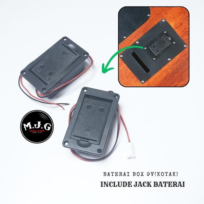 baterai box include socket adapter baterai gitar or bass elektrik or akustik