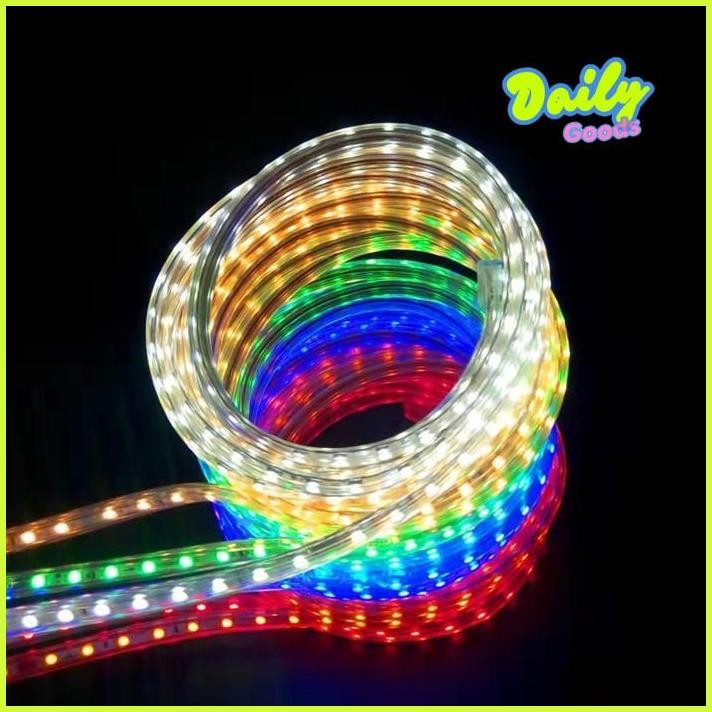 dgf-4 ew-98 PAKET Lampu Led Strip Selang 5050 5m 8m 10 meter (lampu strip+ Socket+tutup )5050 Lampu 