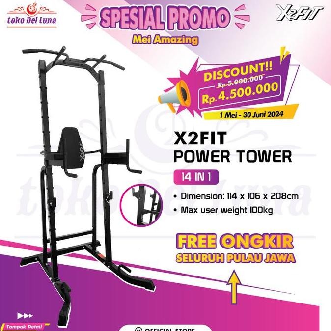 X2FIT Power Tower 14 in 1 Home Gym