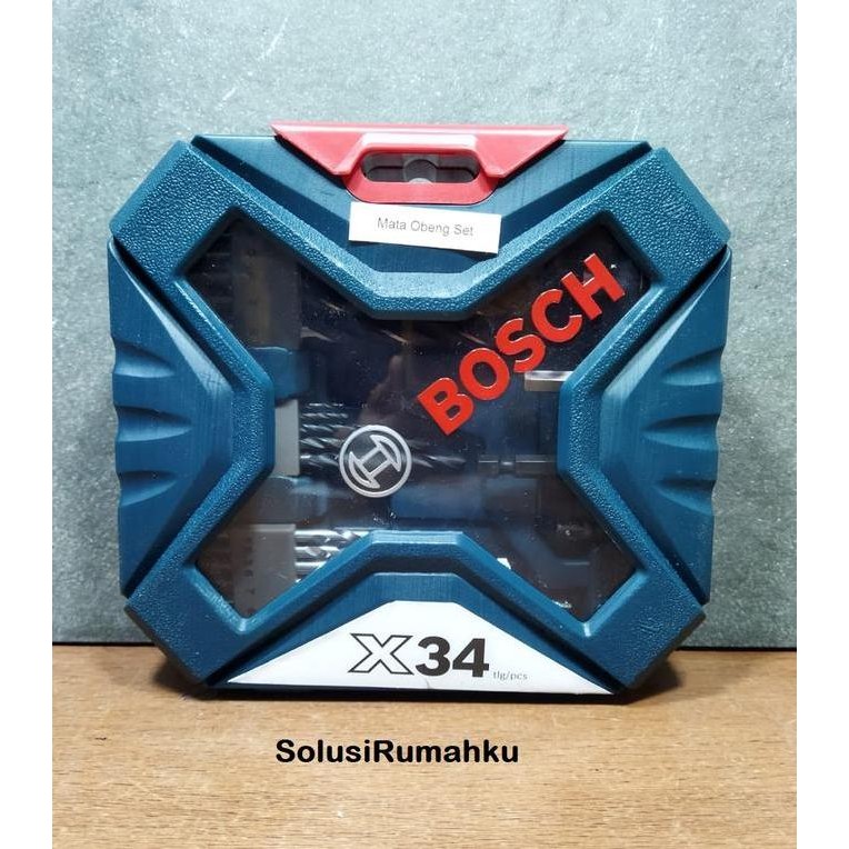 BOSCH Mata Bor SET 34 Pcs X-LINE / Mata Bor Kayu Besi Beton SET