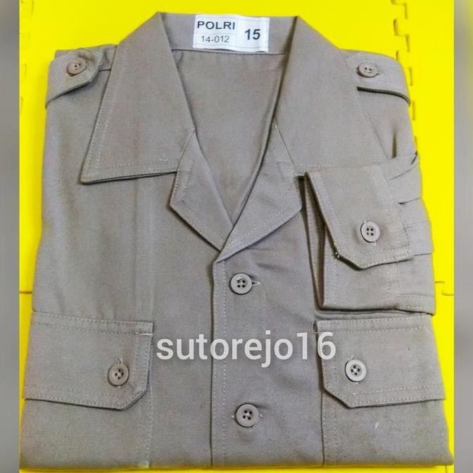 Seragam Baju Pdl Sus Jatah Polri Pembina Pramuka Lengan Panjang Coklat