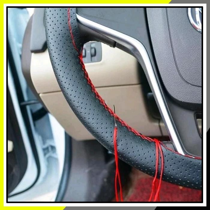 NZG Cover Setir Stir Mobil Jahit Sarung Setir Stir Mobil Kulit Jahit