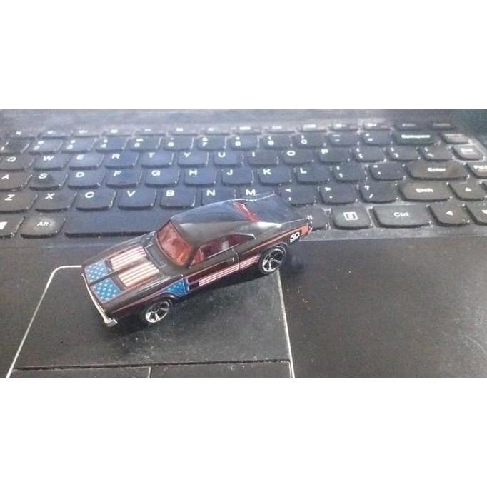 HOT WHEELS LOOSE STARS & STRIPES DODGE CHARGER HITAM
