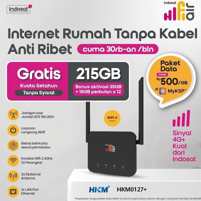 TERBARU - Huawei Modem Hifi Air HKM 027+ Indosat Ooredoo Hutchison Modem Wifi Router