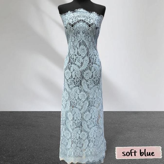 Bakal Kain Bahan Kebaya Brokat Semi Prancis Katun Fatmawati