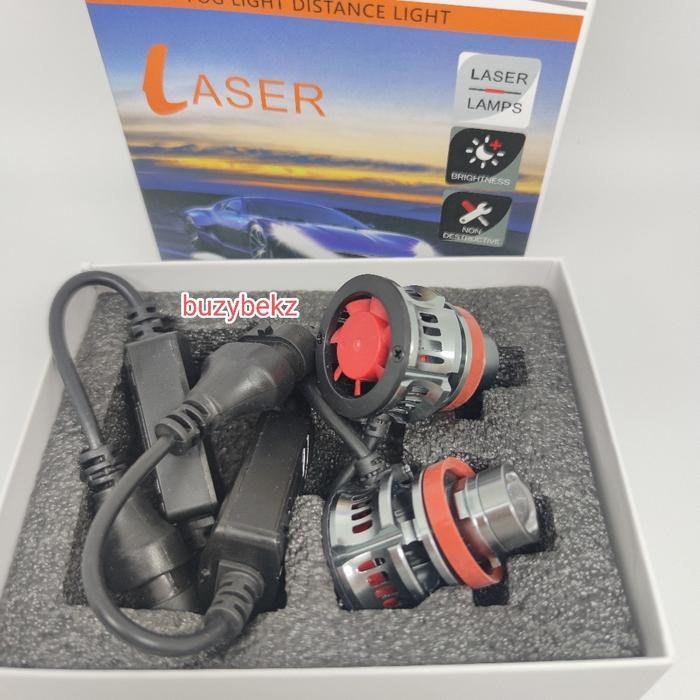 NZG LAMPU LED H11 H8 FOGLAMP MOBIL LASER MINI PROJEKTOR PROJIE PUTIH KUNIN