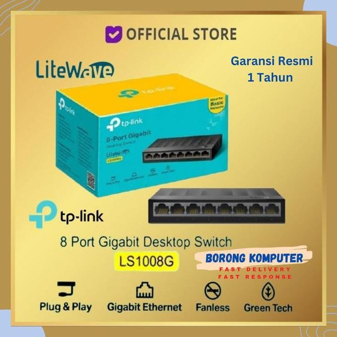TERLARIS - TP-LINK LS008G 8-Port 0/00/000Mbps Desktop Switch tplink ls008g
