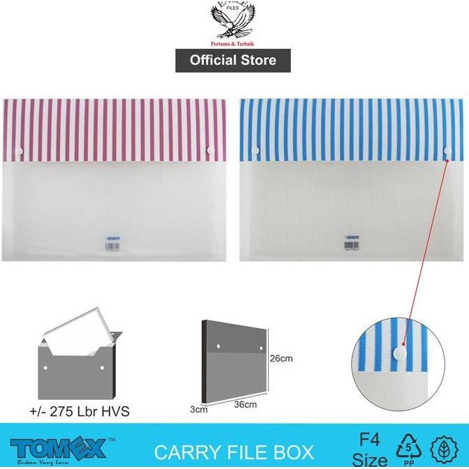 

TERMURAH - Carry Case Carry File Merk Tomex Motif Stripe