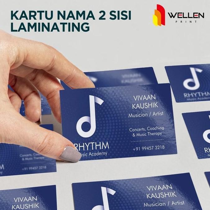 NEW - Cetak / Print Kartu Nama / Name Card 2 Sisi Laminasi Doff / Glossy