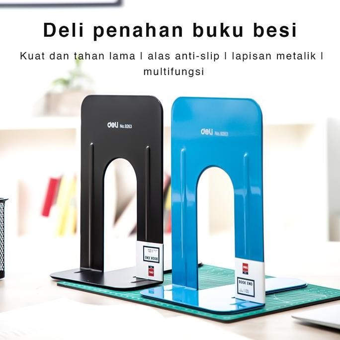 

BEBAS ONGKIR - Deli E926 Book End/Penahan Buku-Metal Book End 228mm