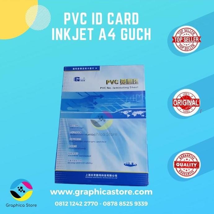 

PROMO - PVC Instant ID Card INKJET A4 | Merek GUCH | Tebal 0,76 mm [PROMO]
