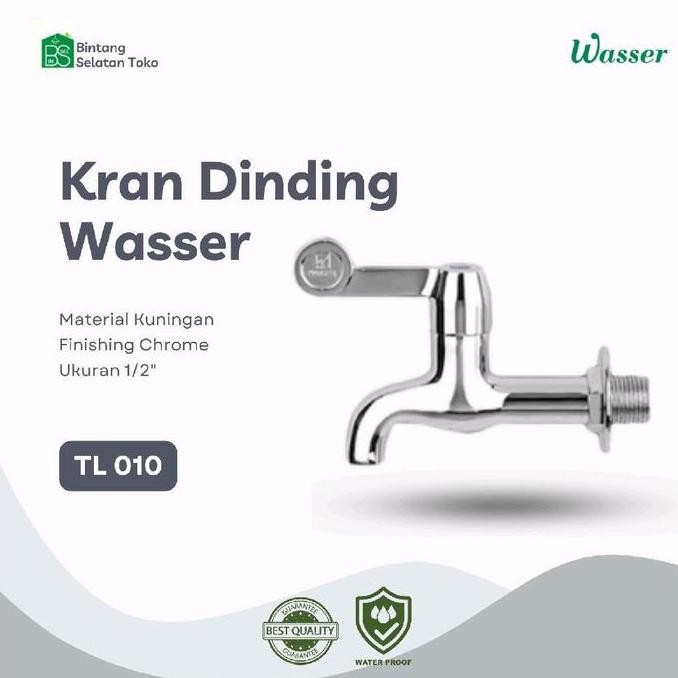 Wasser Kran Tembok Air Dingin Keran Dinding 1/2" TL-010 GOL