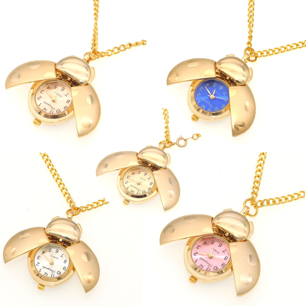 New arrival Scarab Pocket Watch gold Pocket Watch Ladybug Pocket Watch Necklace Pocket Watch Beetle 