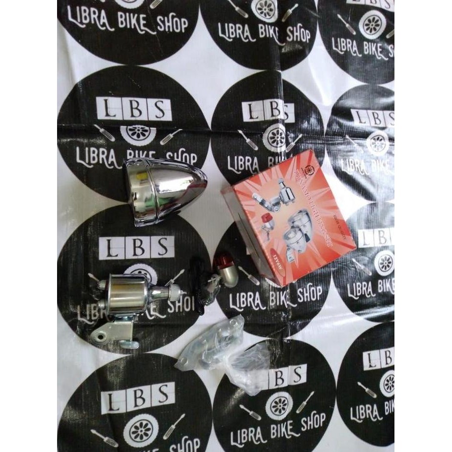 Promo LAMPU DEPAN DINAMO SEPEDA ONTEL l LAMPU SEPEDA ONTEL DINAMO GAJAH COD