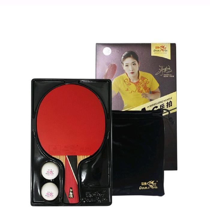 SPID BET PIMPONG DOUBLE FISH 8A-C CARBON ORIGINAL PRO PLAYER BAT TENIS MEJA Super Light Weight denga