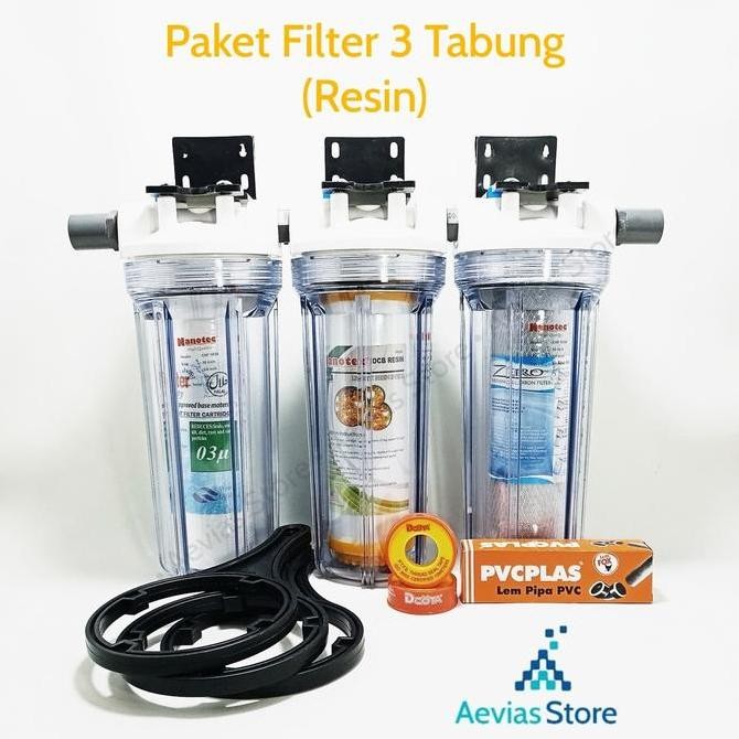 Filter Air Saringan Air PDAM, PAM, Sumur, Tabung / Tahap 3, 10".