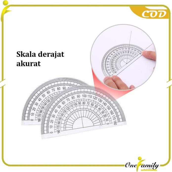 

[Cod] Ofm A108 Penggaris Busur Derajat Plastik Transparan Ruler Multifungsi