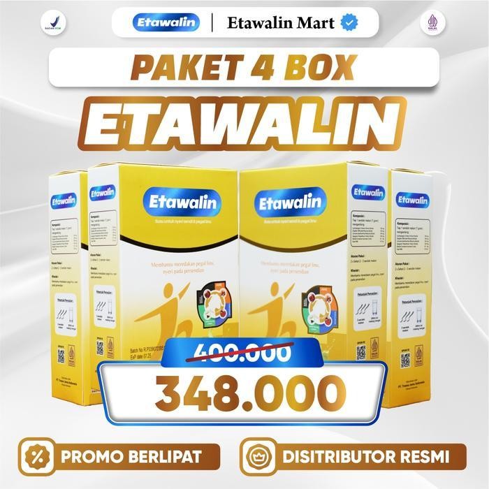 

SNS PAKET 4 BOX SUSU ETAWALIN | Minuman Sehat Susu ETAWALIN ASLI | Bantu Masalah Asam Urat dan Persendian | Distributor RESMI