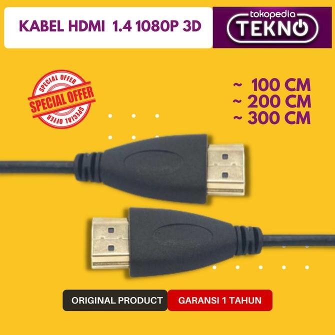 DE47 - Kabel HDMI to HDMI STB Receiver ke TV / Laptop ke TV Original 3 meter