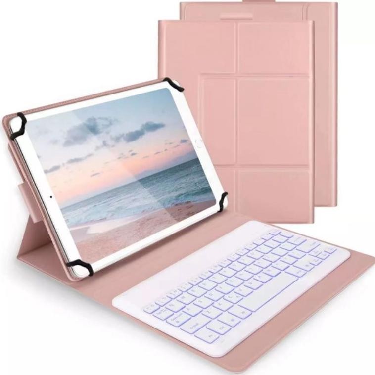 Diskon Teclast M40 Tab Tablet Android 10" 10 Inch Book Cover Flip Stand Keyboard Wireless Bluetooth 