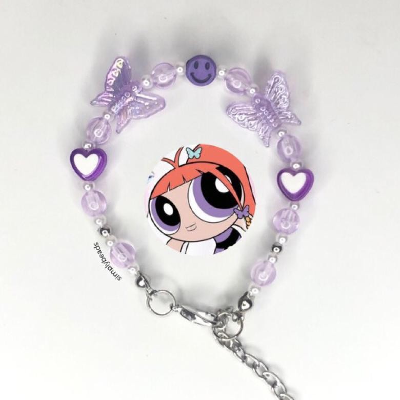 powerpuff girls new jeans bracelet | gelang powerpuff | gelang manik powerpuff