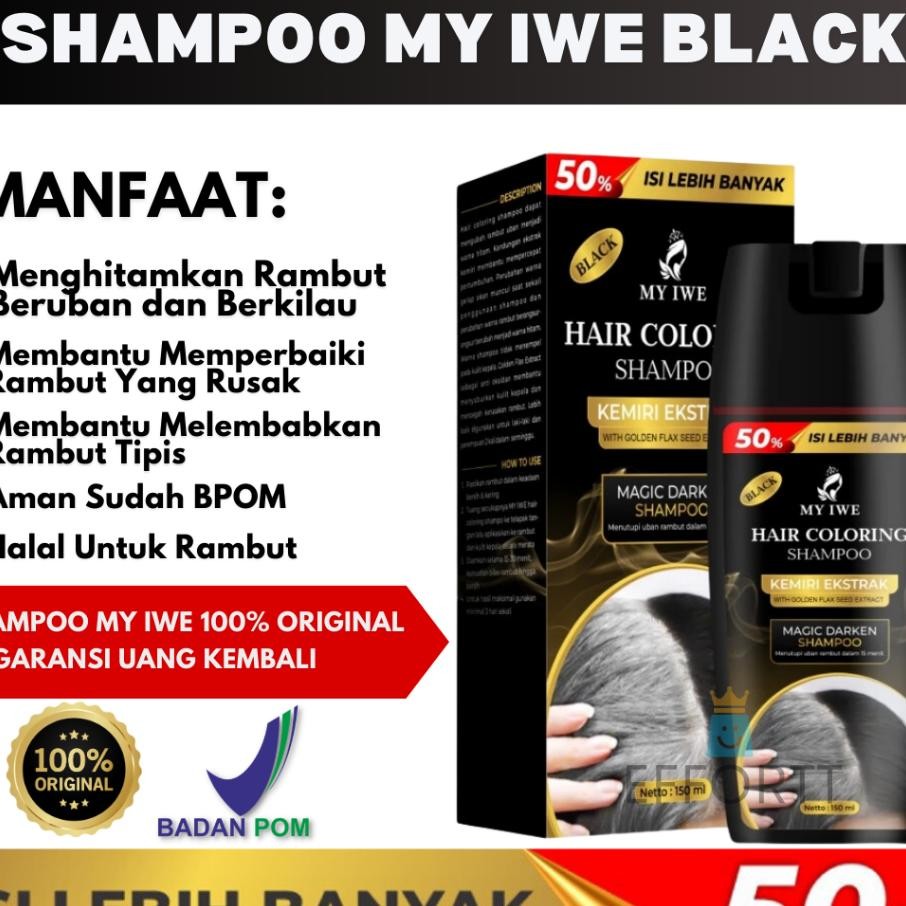 My Iwe Hair Colng Shampoo Shampo Anti Uban Sampo Penghitam Rambut Uban