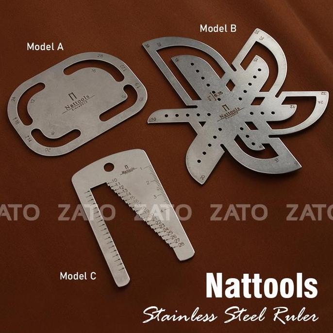 

TERMURAH - Nattools Stainless Steel leather tool Ruler - Penggaris Leather tools